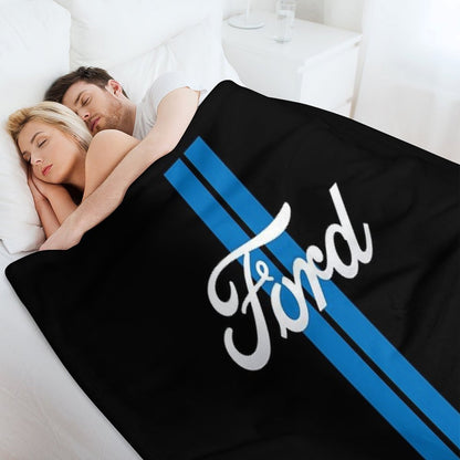 Retro Ford Stripes Throw Blanket