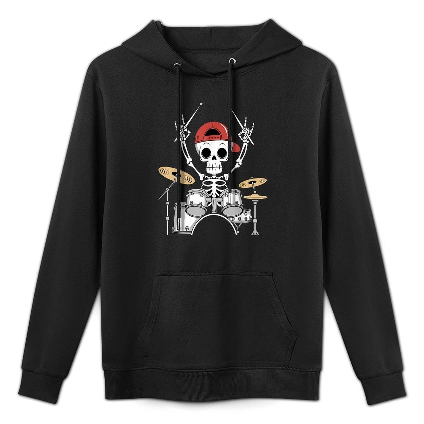 Skeleton Drummer Halloween Costume Playing Drums Boys Men Casual Wear Hoodie