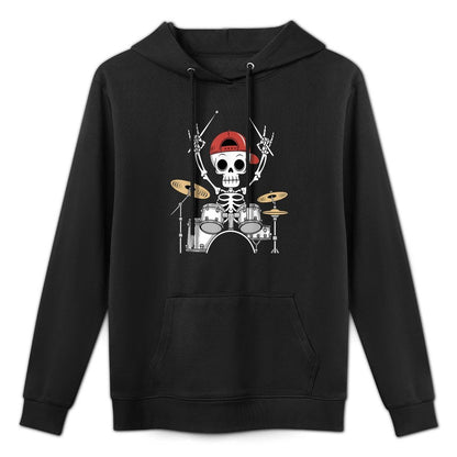 Skeleton Drummer Halloween Costume Playing Drums Boys Men Casual Wear Hoodie