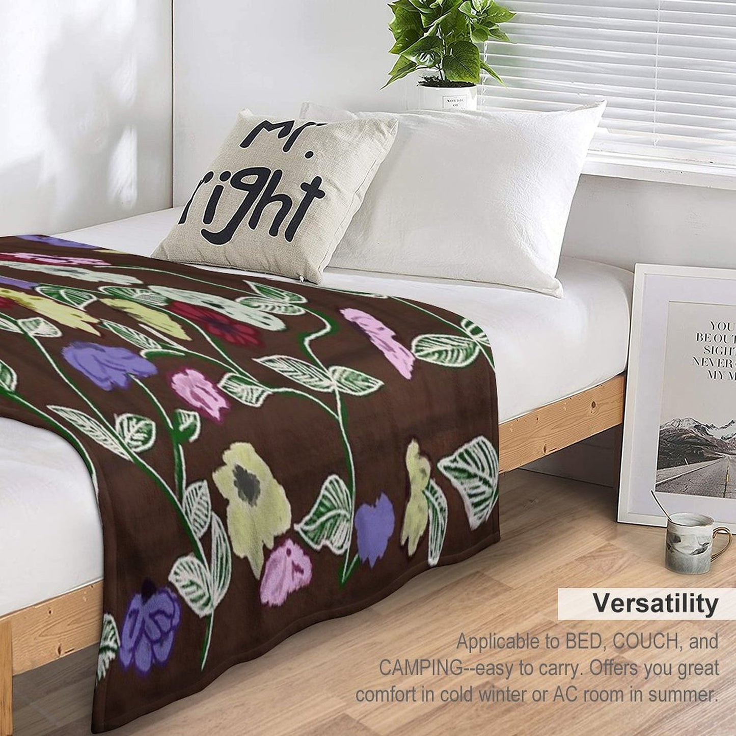 Taylor's Floral Piano Throw Blanket
