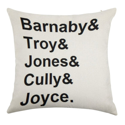 Midsomer Murders - Helvetica List Linen Throw Pillow Cover