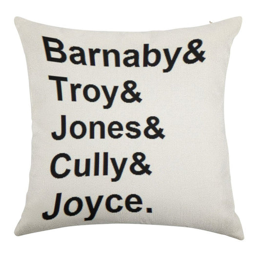 Midsomer Murders - Helvetica List Linen Throw Pillow Cover