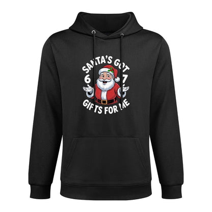 Santas Got Gifts for Me Funny 67 Six Seven Meme Christmas Adjustable Hood Hoodie