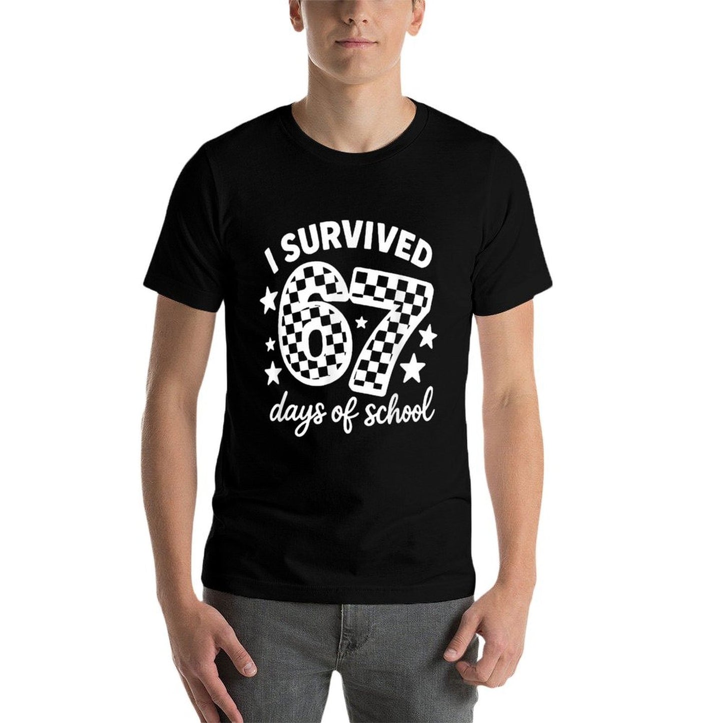 I Survived 67 Days of School Funny 67 Teachers Students Meme  Vintage-inspired T-Shirt