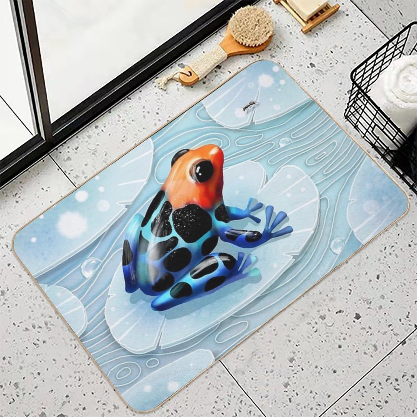 Poison Dart Frog  Rapid-Drying Bath Mat