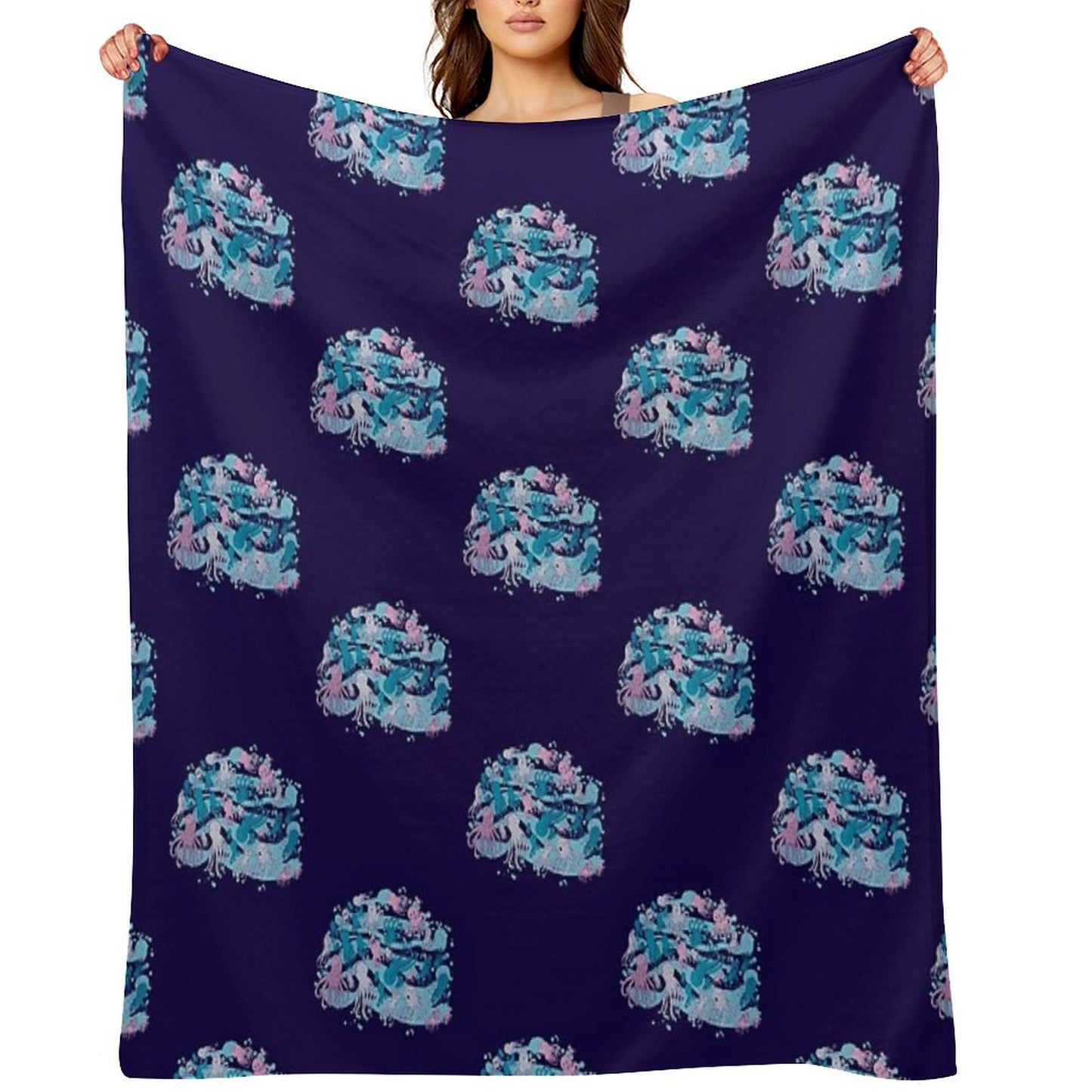 Octopus Party Throw Blanket