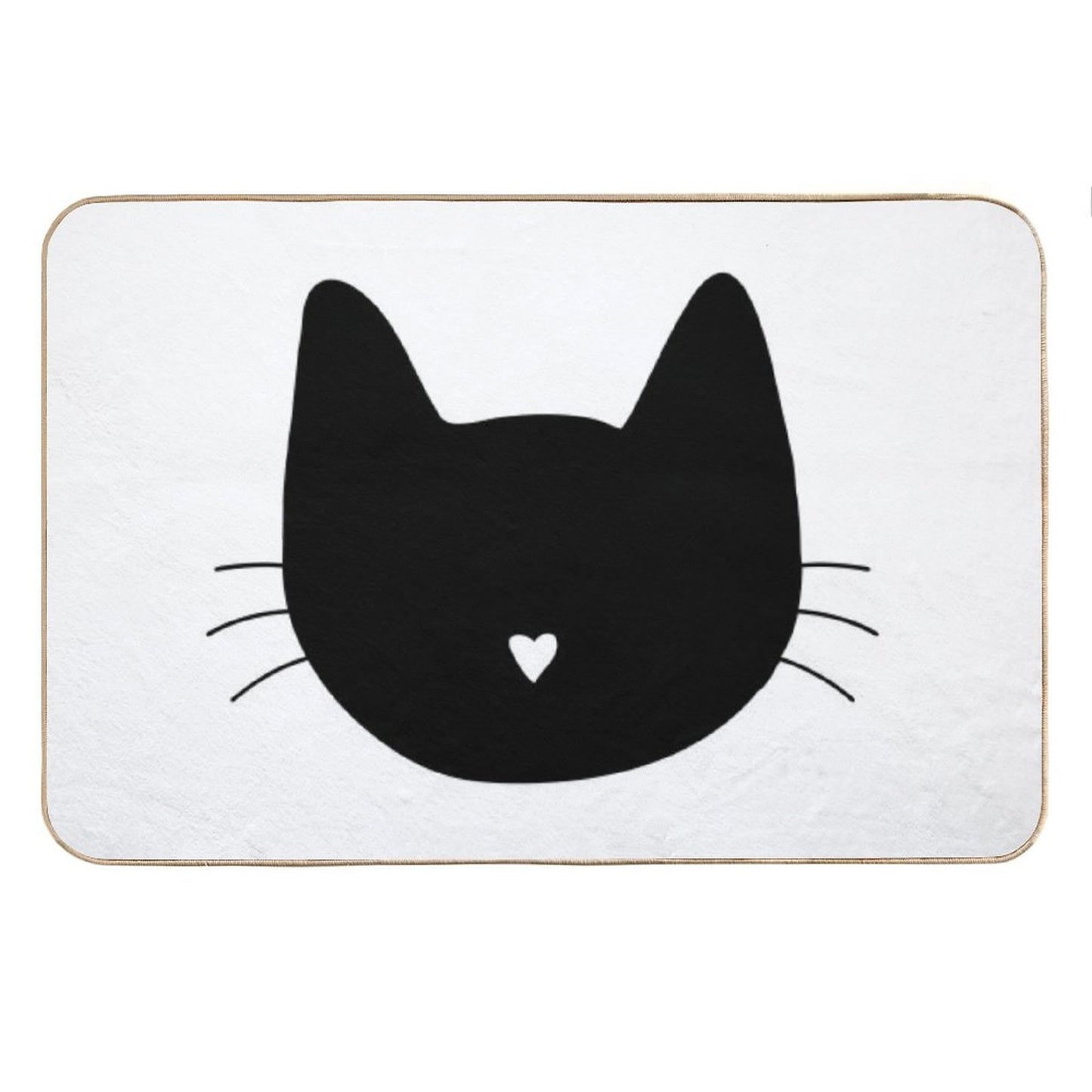 Cat Heart Nose Bath Mat