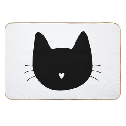 Cat Heart Nose Bath Mat