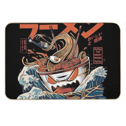 The Black Great Ramen Bath Mat