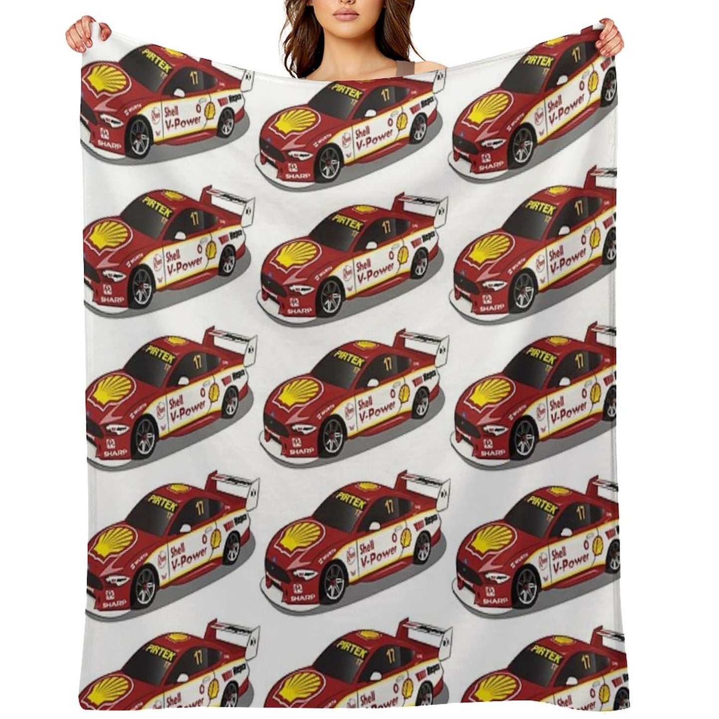 Scott McLaughlin 17 Ford Mustang 2019 Throw Blanket