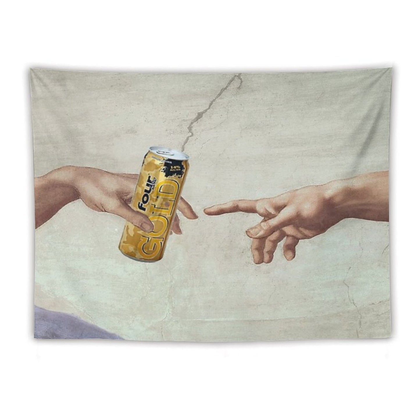 MichelAngelo's Creation of FourLoko Tapestry