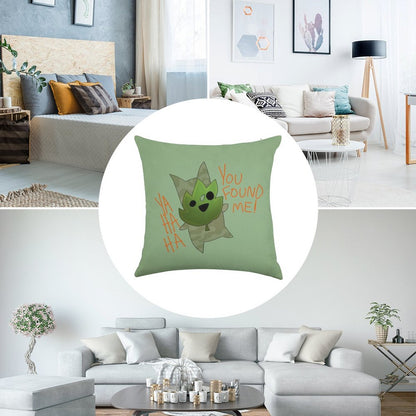 You Found Him! Linen Throw Pillow Cover