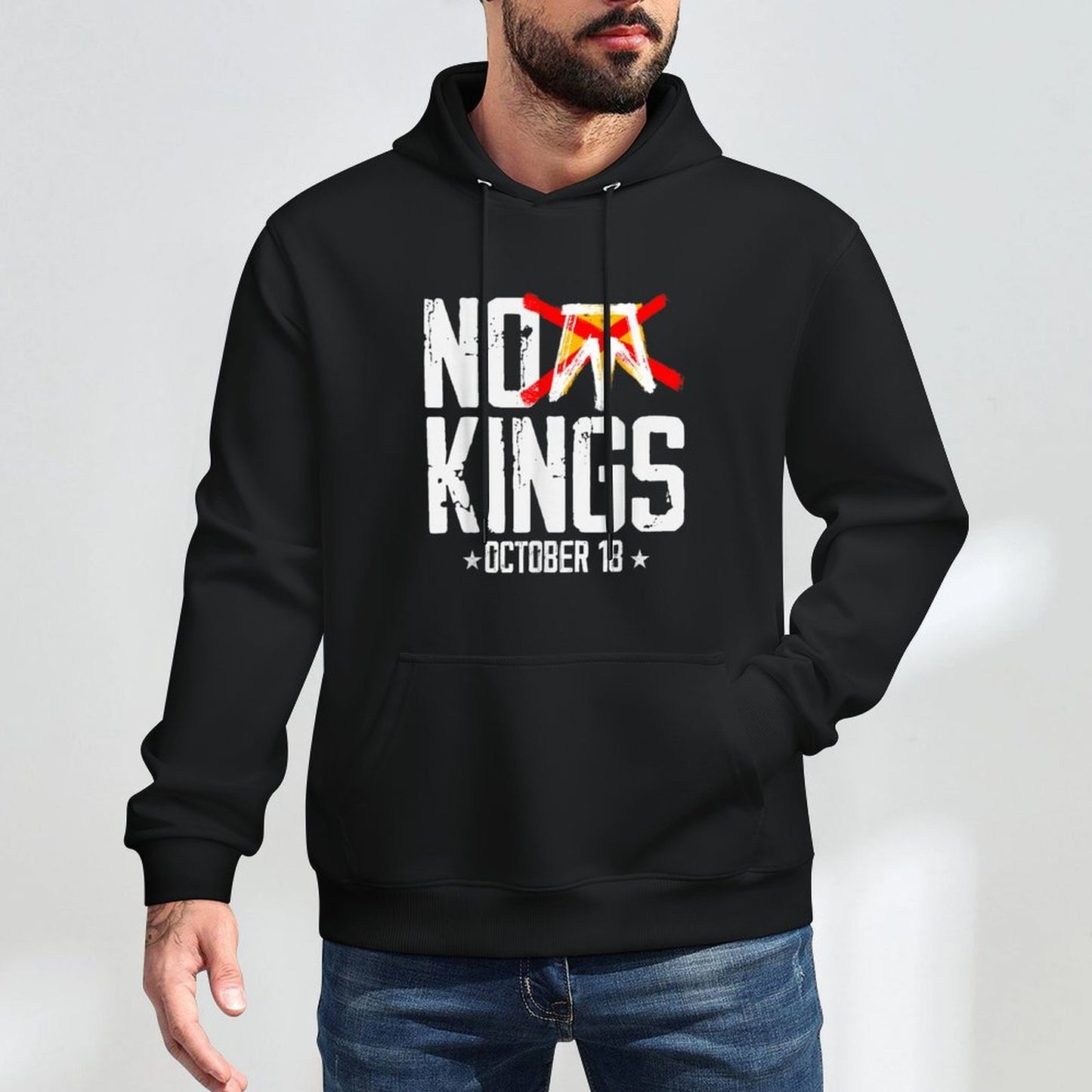 No Kings October 18 No Kings Day Machine Washable Hoodie
