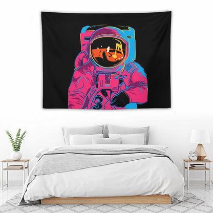 Trippy Rainbow Astronaut Tapestry
