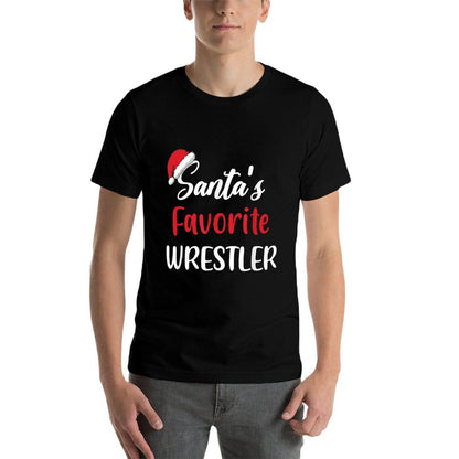 Santas Favorite Wrestler Pajama Christmas Wrestling Funny  Affordable Price T-Shirt