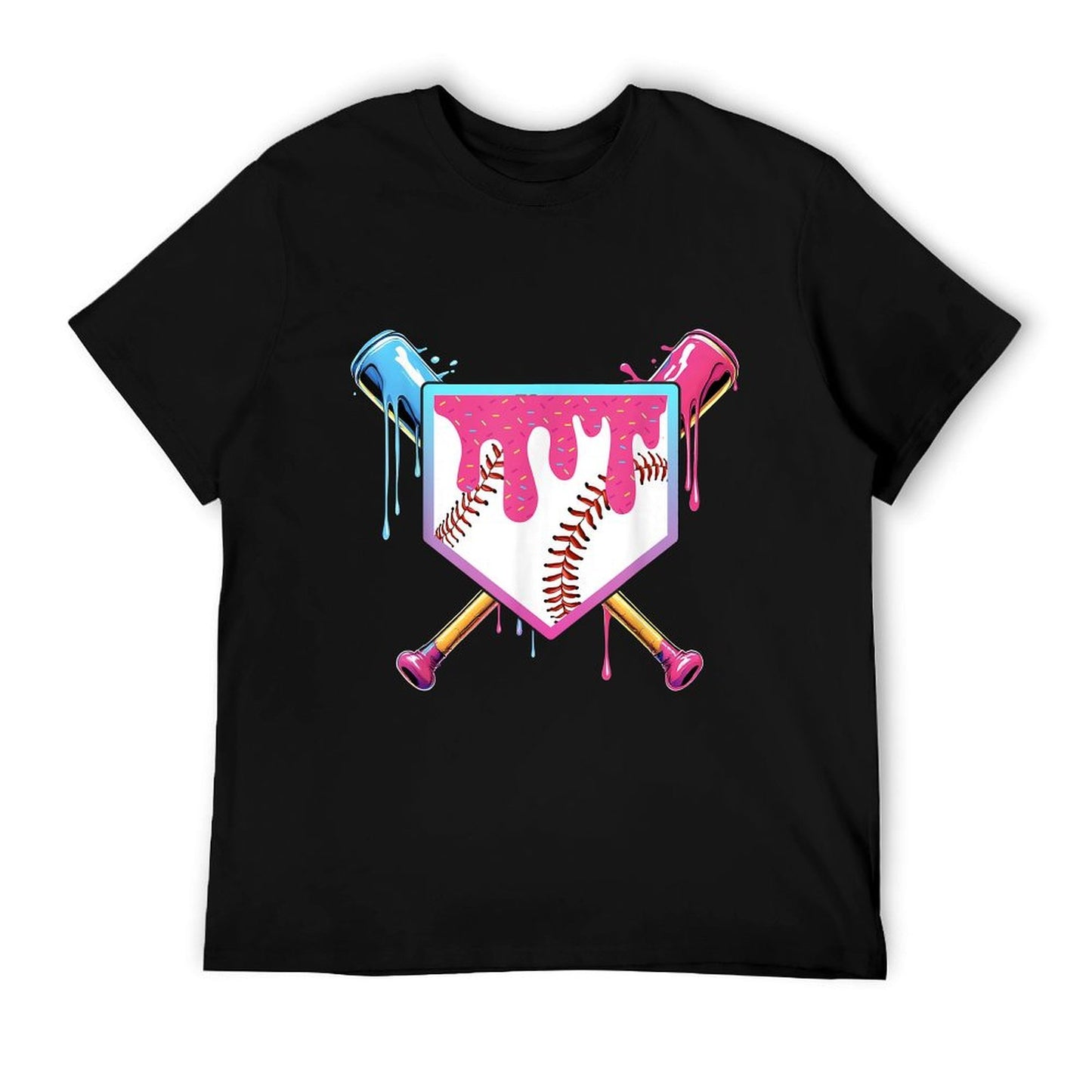Baseball Drip For Boys Ice Cream Drip Youth Boys Baseball T-Shirt