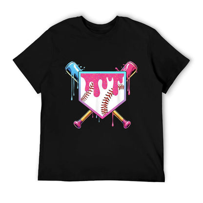Baseball Drip For Boys Ice Cream Drip Youth Boys Baseball T-Shirt