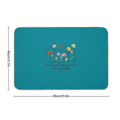Every Little Thing Is Gonna Be Alright Bird Andunflower Bath Mat