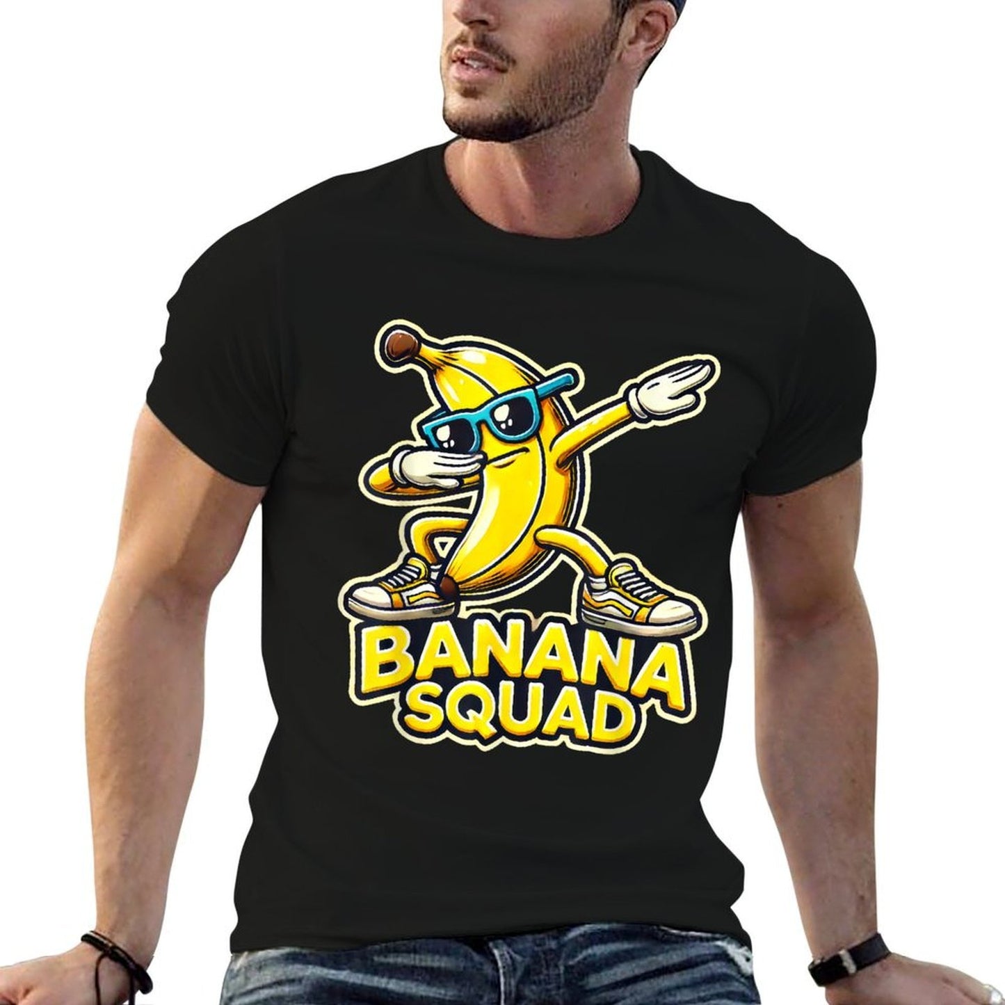 Banana Squad Funny Dabbing Banana Food & Dab Funky Fruit  Trendy Pattern T-Shirt