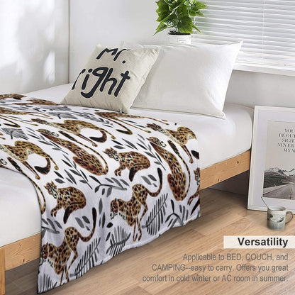 Cheetah Collection – Mocha & Black Palette Throw Blanket