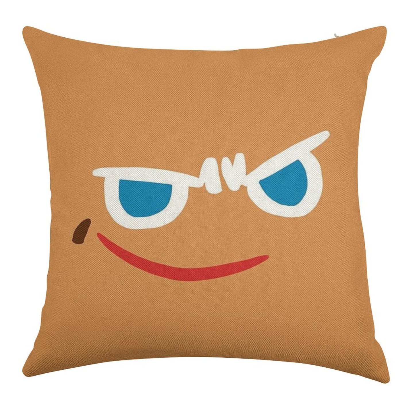 Gingerbrave Cursed Face Linen Throw Pillow Cover