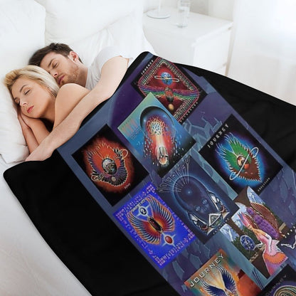 Vintage Tour Music Band Singer Albums Throw Blanket