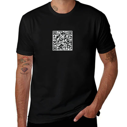 Rick Roll QR  Rolled Sleeves T-Shirt