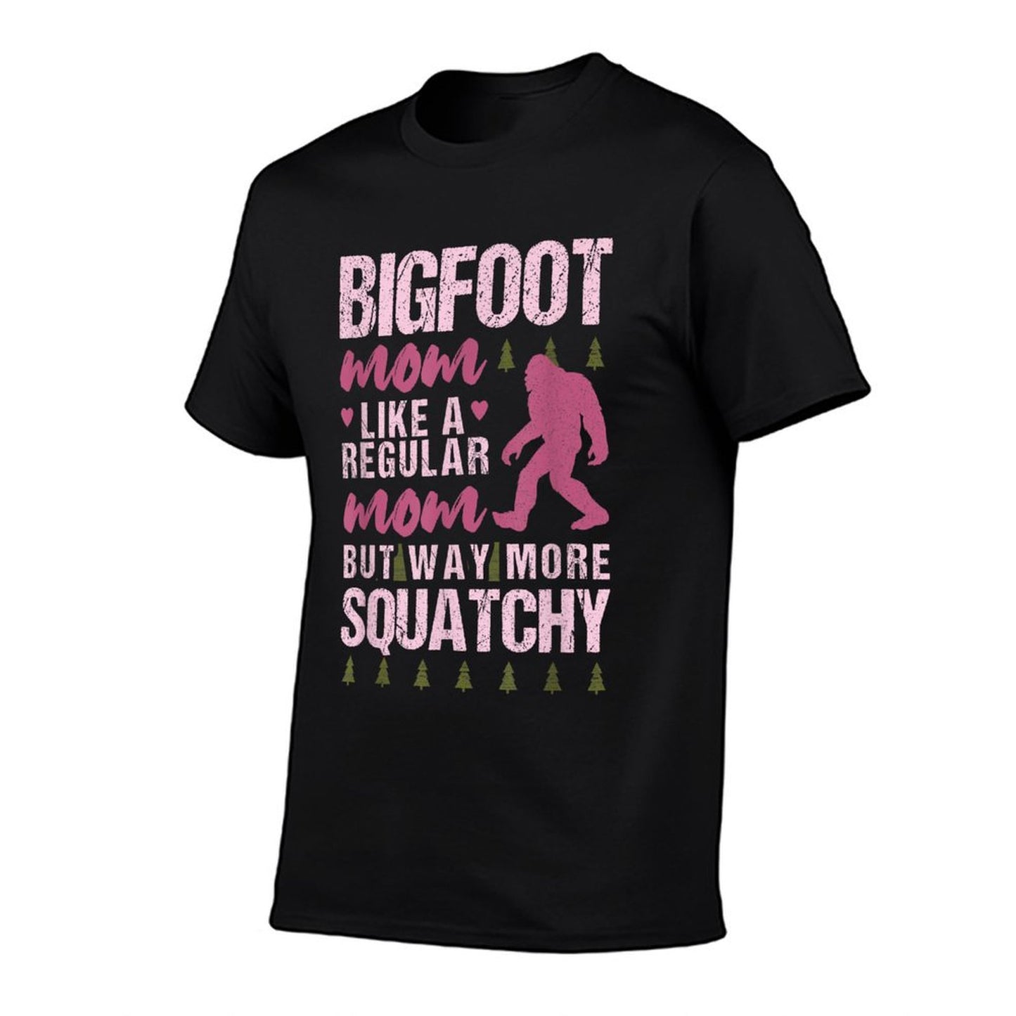 Bigfoot Mothers Day Mom Squatch Funny Sasquatch Distressed T-Shirt
