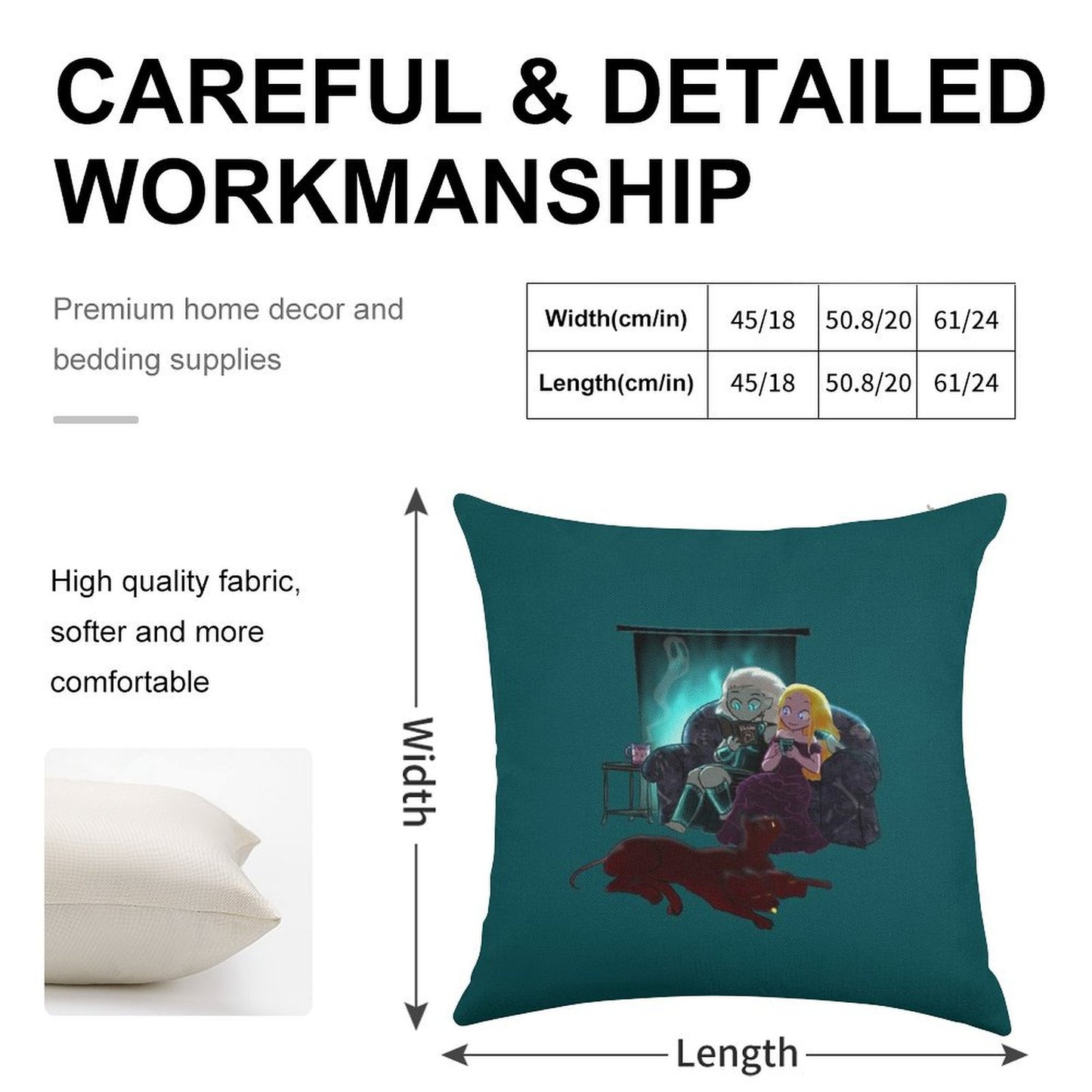 Cozy Winter Night Linen Throw Pillow Cover