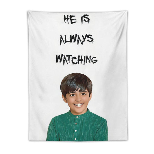 Ravi - He Is Always Watching Vertical Tapestry