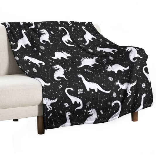 Space Dinosaurs Throw Blanket