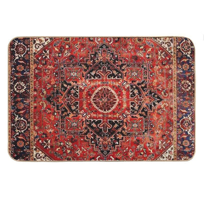 Heriz Antique Vintage Boho Persian Carpet Print Bath Mat