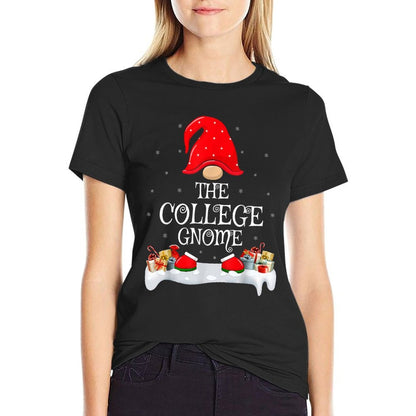 Family Matching Group The College Gnome Christmas  Oversized Silhouette T-Shirt
