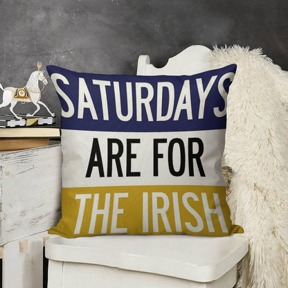 Saturdays Are for The Irish Linen Throw Pillow Cover