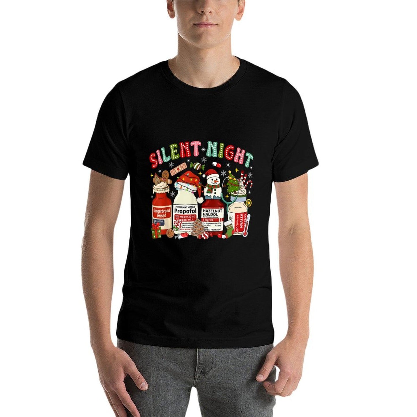 Christmas Nurse Peppermint Mocha Propofol ICU RN ED ER Nurse  Odor-resistant T-Shirt