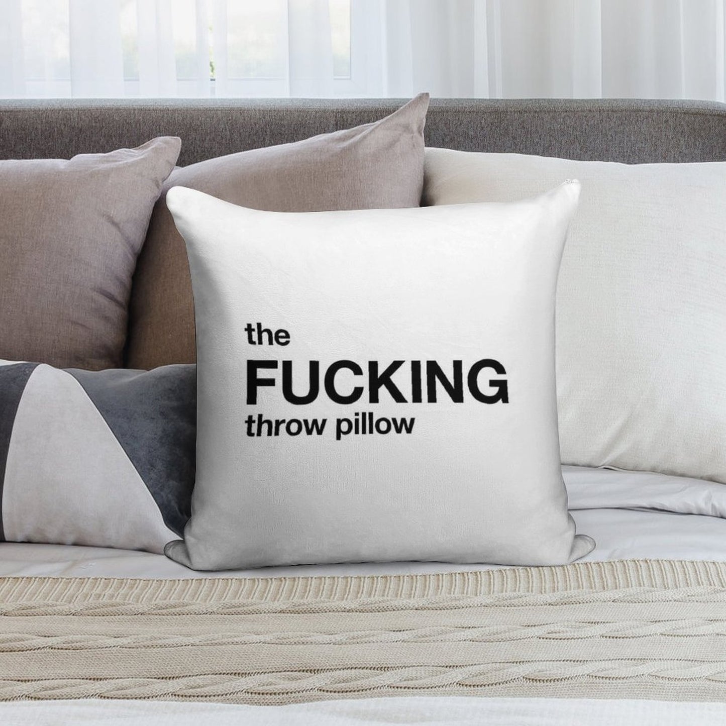 The Fucking Throw Pillow Soft Easy Maintenance Throw Pillow
