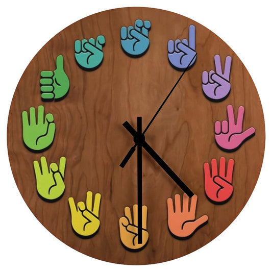 ASL Woodgrain Large Wall Clock