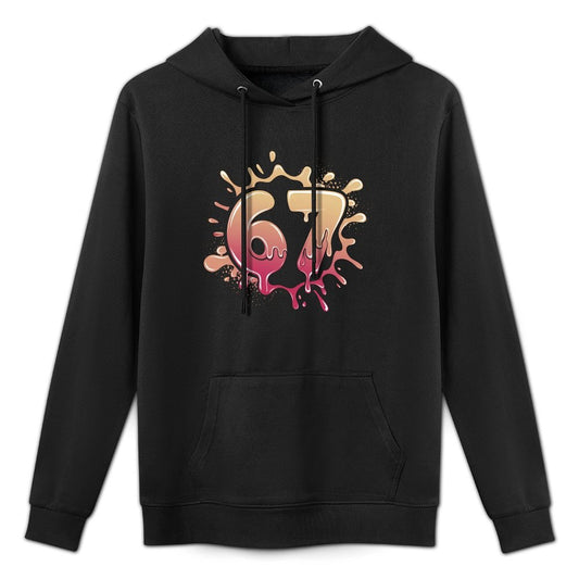 67 Tshirt Ice Cream Drip Meme Funny Six Seven Gen Alpha Casual Wear Hoodie