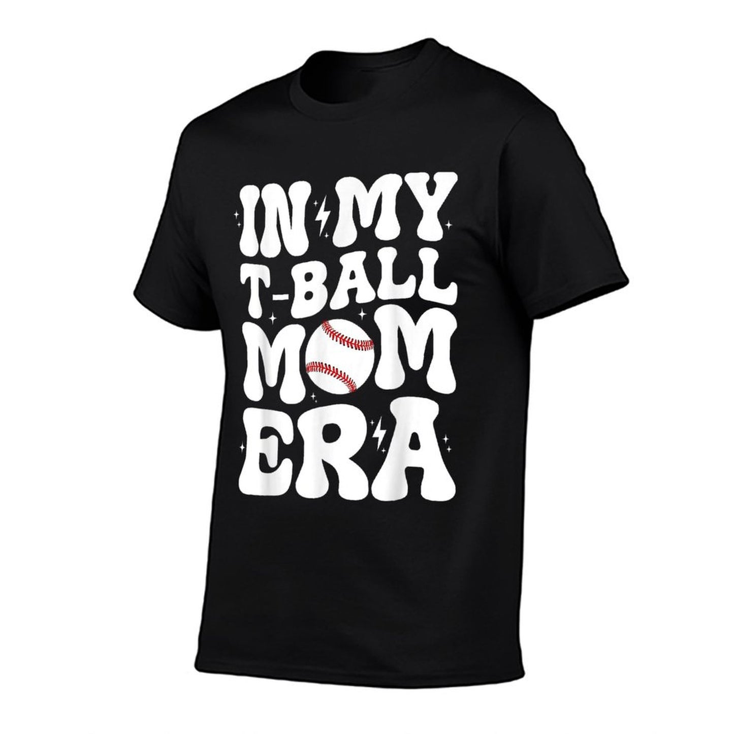 In My T Ball Mom Era Groovy Funny Ball Mom Mother&#39;s Day T-Shirt