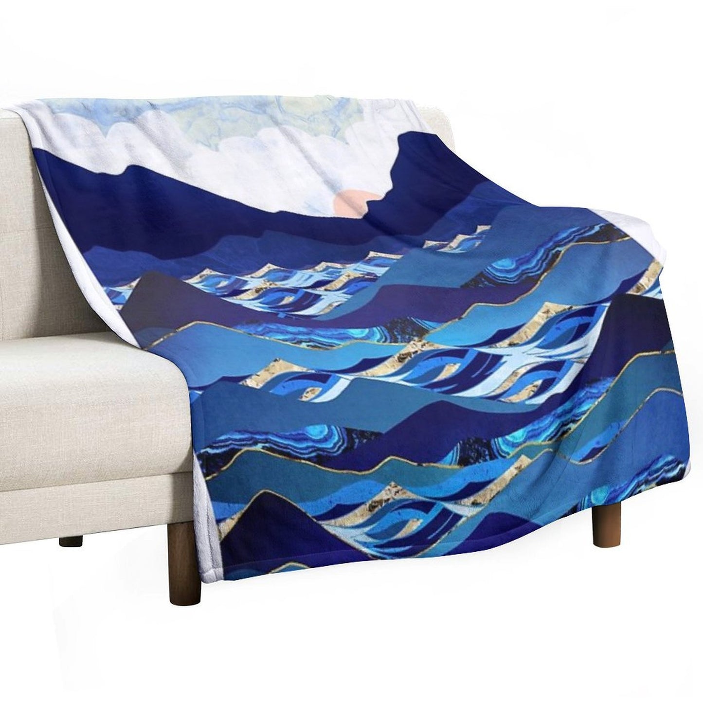 Ocean Blue Throw Blanket