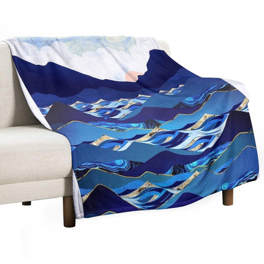Ocean Blue Throw Blanket