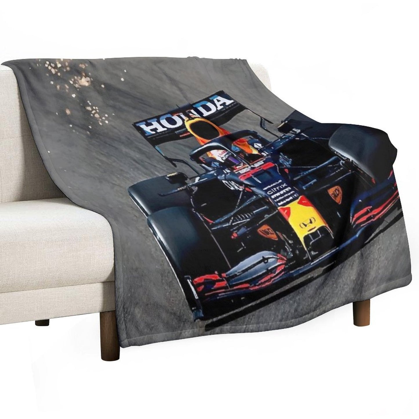 Max Verstappen Sparks  - F1 Throw Blanket