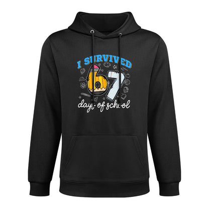 I Survived 67 Days of School Funny 67 Teachers Students Meme Pilling-Resistant Hoodie
