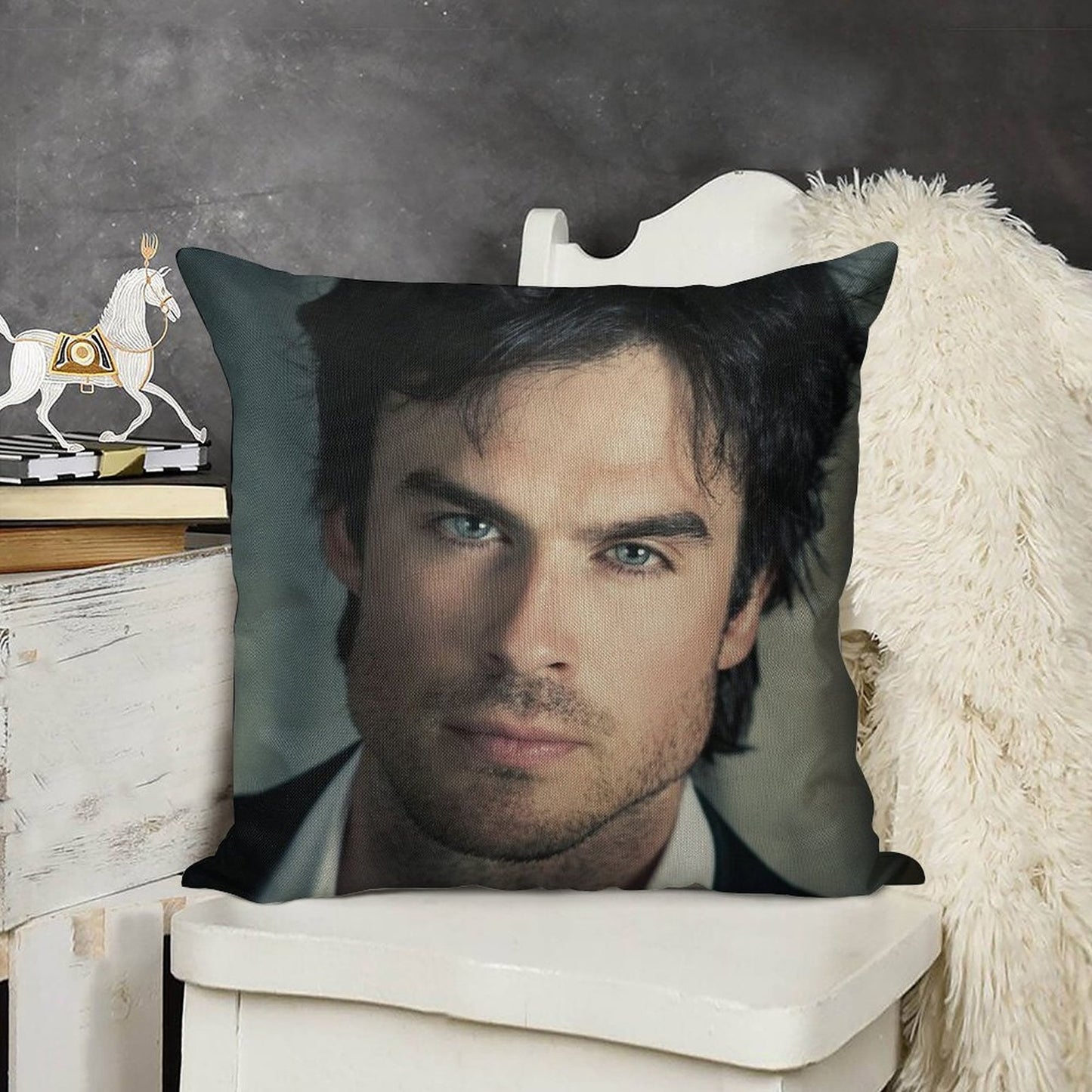 Ian Linen Throw Pillow Cover