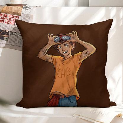 Leo Valdez Linen Throw Pillow Cover
