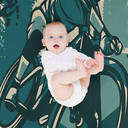 Mountain Biker Throw Blanket