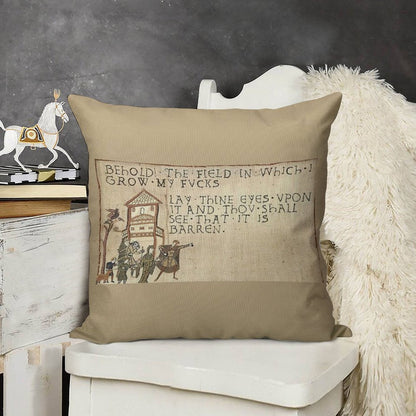 Behold The Field! Linen Throw Pillow Cover