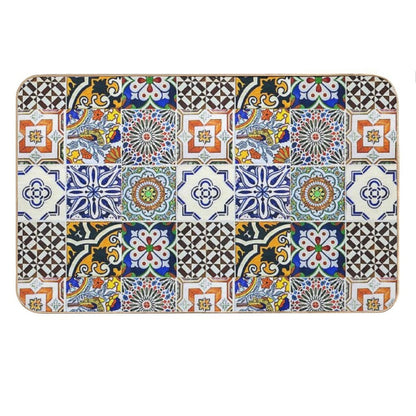 Colorful Portuguese Tile Bath Mat