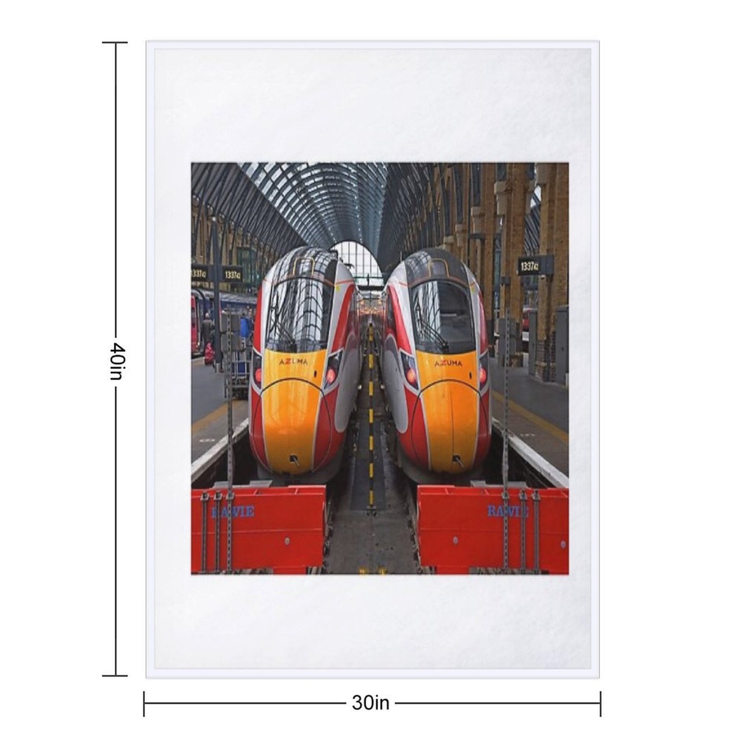 LNER Azuma Trains at Kings Cross Throw Blanket