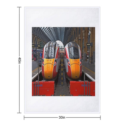 LNER Azuma Trains at Kings Cross Throw Blanket